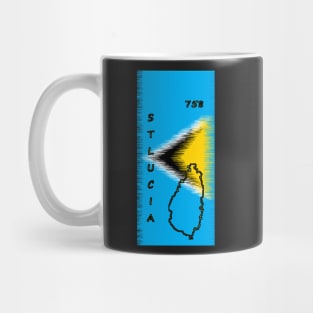 St lucia flag Designed with Name and Area Code - Soca Mode Mug